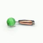 Мормышка Владимирская 167 "Гвоздик с шариком кошачий глаз", с коронкой, 2мм, 0.5гр (15шт/уп)