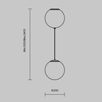 Подвесной светодиодный светильник Maytoni Twins MOD427PL-L20B3K