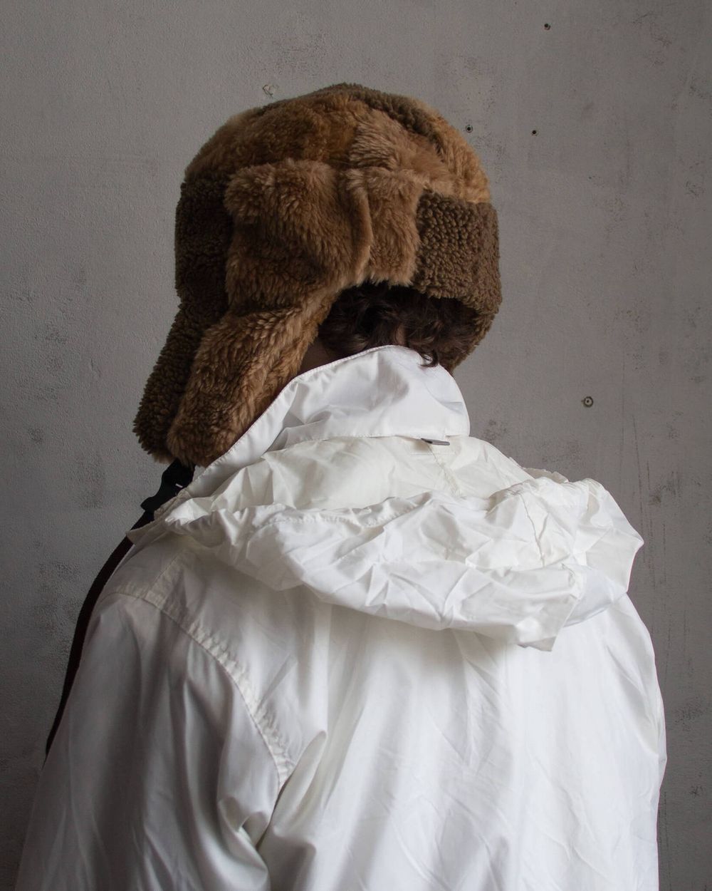 Шапка-ушанка Fuzzz Patchwork Flaps Светло-Коричневая