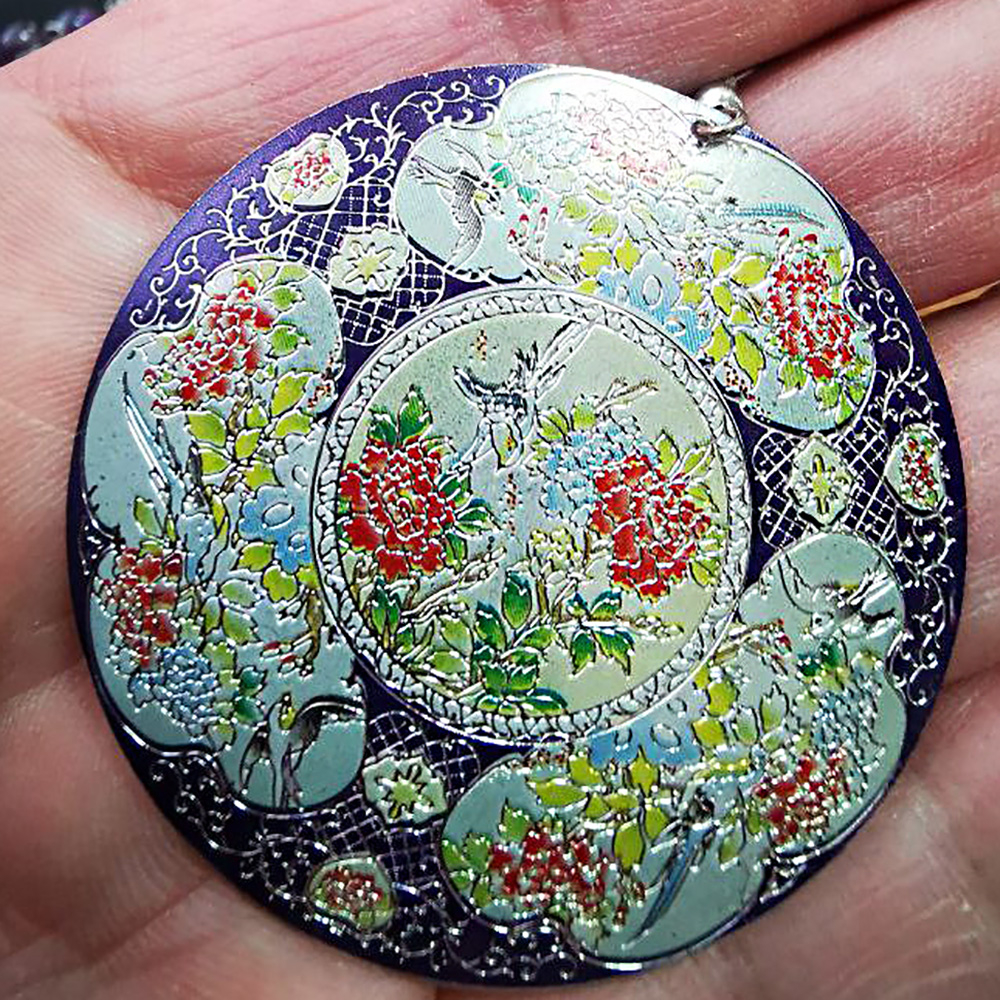 Серьги латунь, эмаль