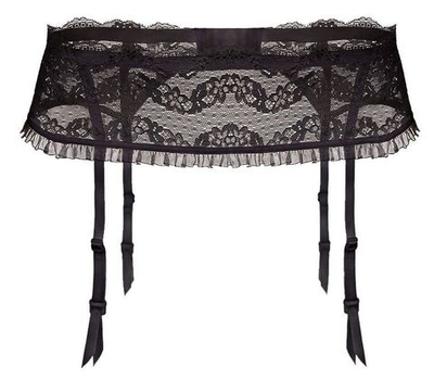 Широкий кружевной пояс для чулок Lilly (Размер: S) (Цвет: белый)