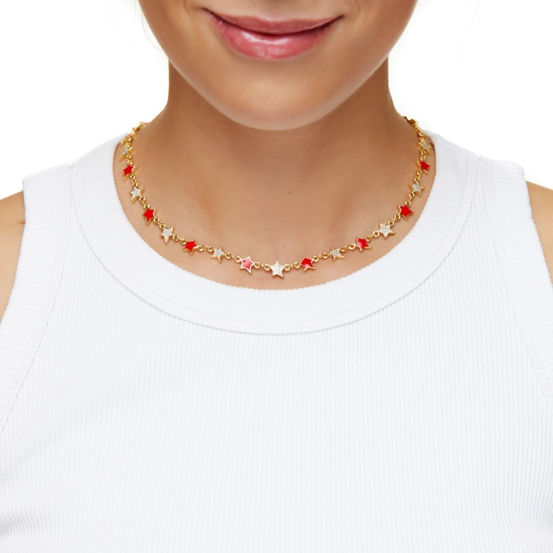 Колье Красная Эмалированная Звезда