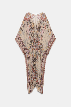 ZARA ПЛАТЬЕ-ТУНИКА С ПРИНТОМ — ZW COLLECTION, РАЗНОЦВЕТНЫЙ