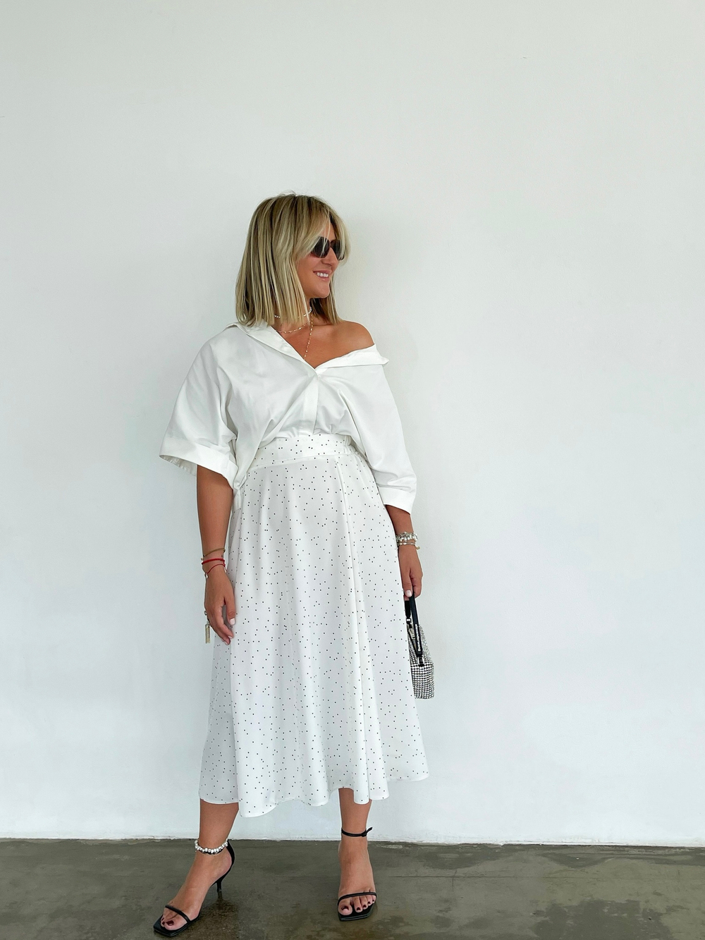 Рубашка с коротким рукавом белая