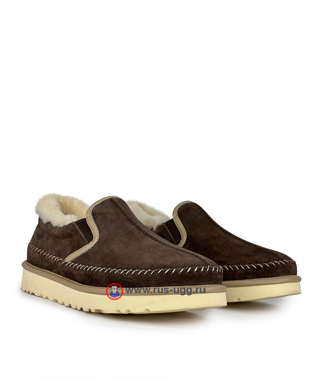 MEN'S STITCH SLIPPER - Chocolate