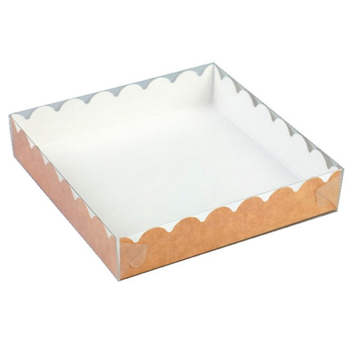 Коробка для печенья и пряников 200*200*35 мм (КРАФТ)