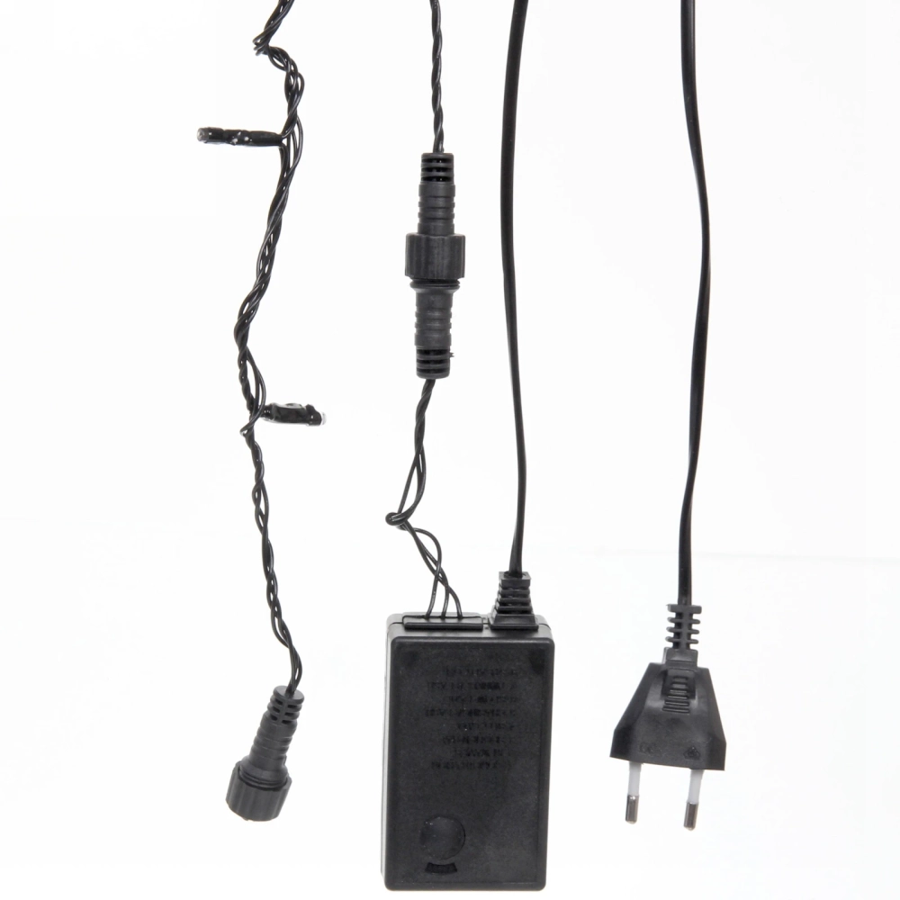 Гирлянда для улицы 20м 240 ламп LED чёрный провод, 8 реж, IP-54, Красный (возможность соединения)