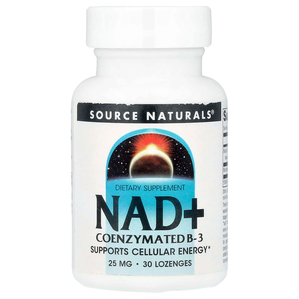 Source Naturals, NAD+, коферментированный витамин B3, 30 пастилок