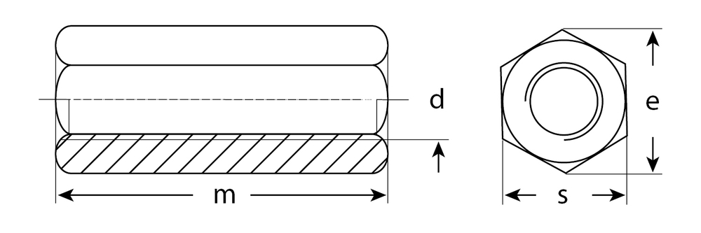 ЗУБР DIN 6334, M8, цинк, 5 кг, переходная гайка (303750-08)