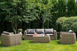 "Кальяри" лаунж-зона из искусственного ротанга (гиацинт), цвет соломенный
