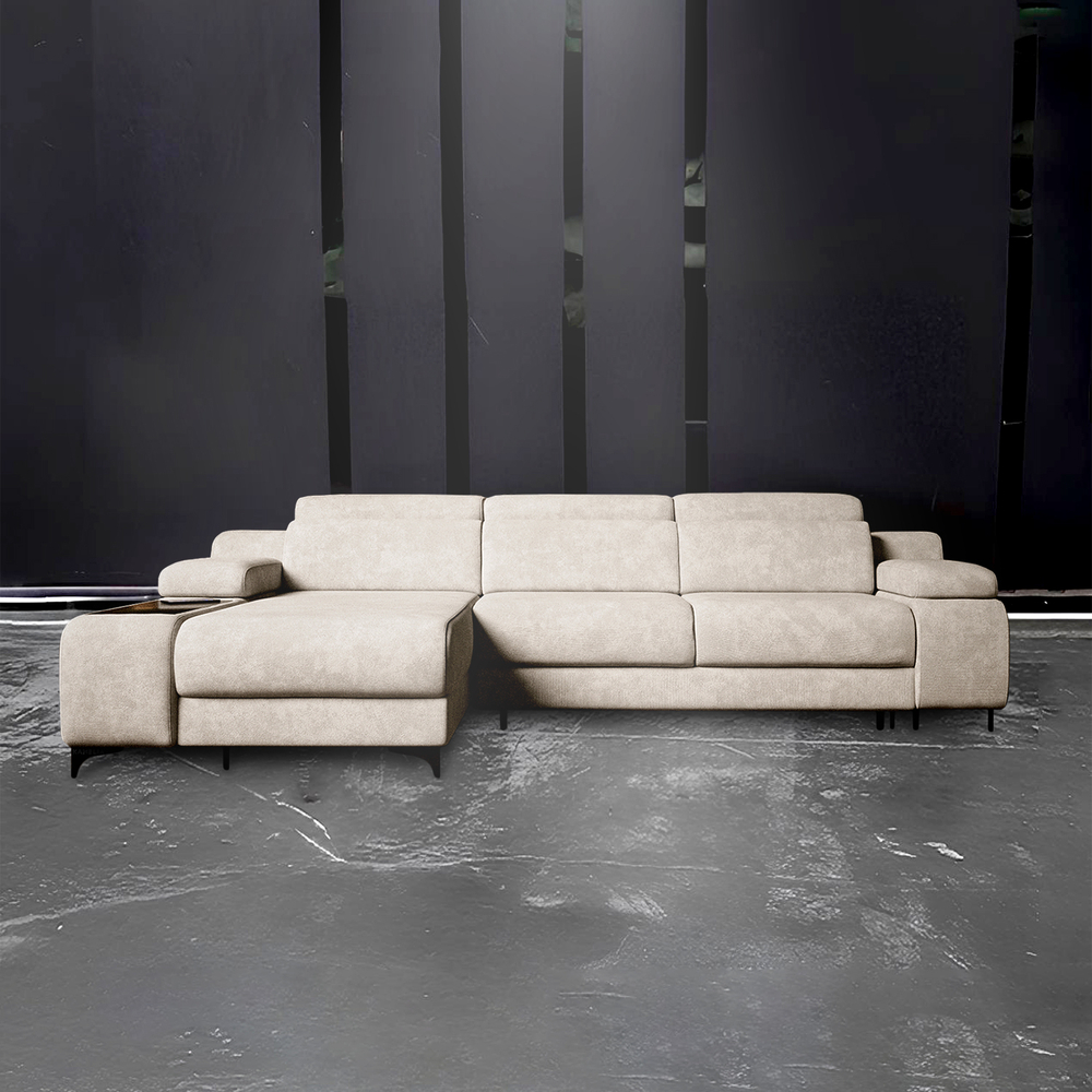 Угловой диван "Дуглас" с оттоманкой (Велюр Daily 130)