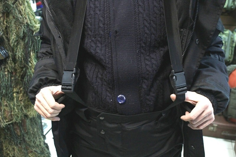 Костюм флисовый Горка черный Rip-Stop (демисезонный)