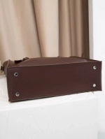 Сумка тоут коричневая из экокожи