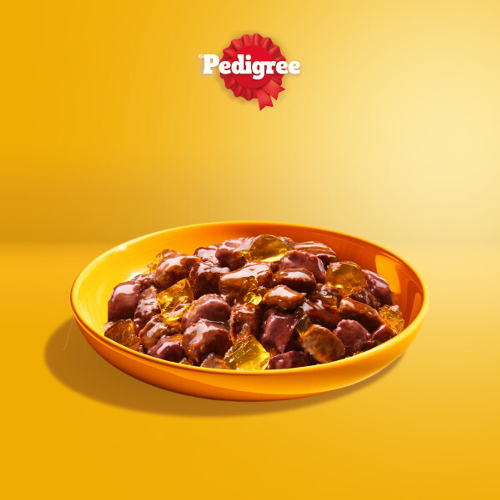Влажный корм для взрослых собак PEDIGREE с телятиной и печенью в желе 85 г