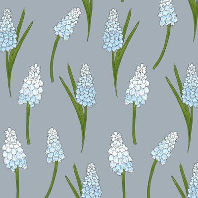 весенние цветы, мускари