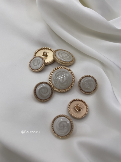 Пуговицы молочные перламутровые золото