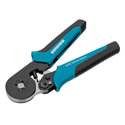 17724 Клещи (пресс-клещи) для обжима наконечников электропроводов с сечением 0,25-8мм2//Gross