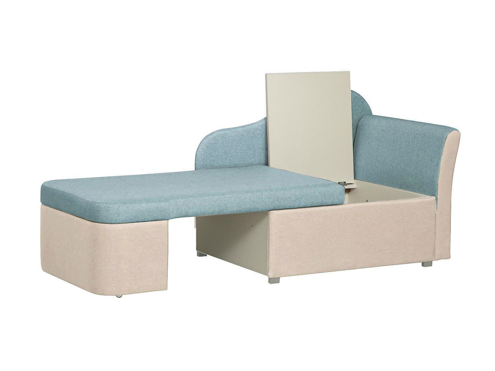 Тахта Мася-12 левый жаккард тесла бирюза/беж