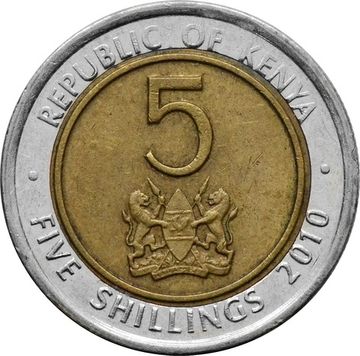 5 шиллингов 2010 Кения