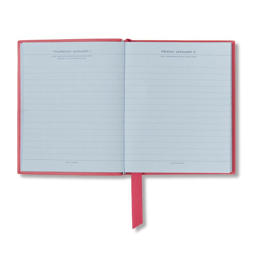 Smythson Ежедневник 2026 Premier Daily Fashion Diary in Panama, Lilac