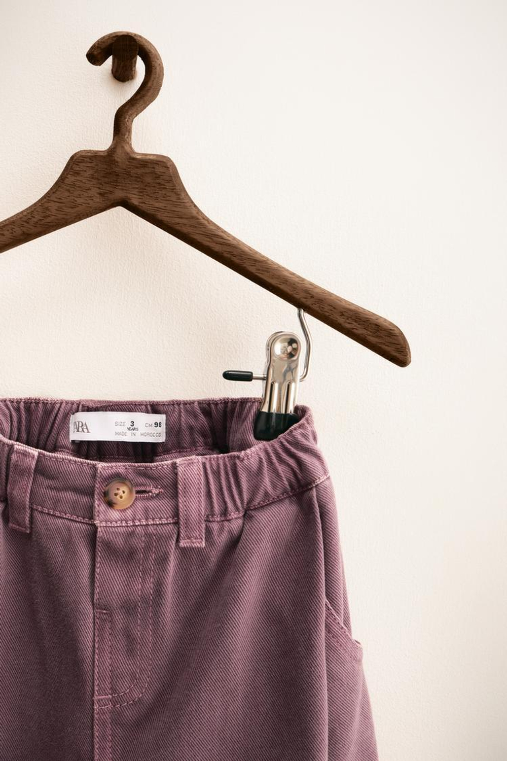 ZARA ZARA TIMELESS - БРЮКИ-БАЛЛОНЫ ИЗ ТВИЛА, СВЕТЛО-БОРДОВЫЙ