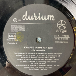 Винтажная виниловая пластинка LP Fausto Papetti 14a Raccolta (Италия 1972) The Summer Knows