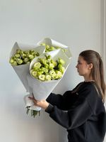 Охапка лизиантуса в зеленом оттенке 10 шт