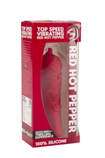 Красный мини-вибратор в виде перчика Red Hot Pepper (Цвет: красный)