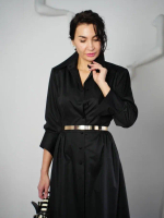 Платье-рубашка в черном