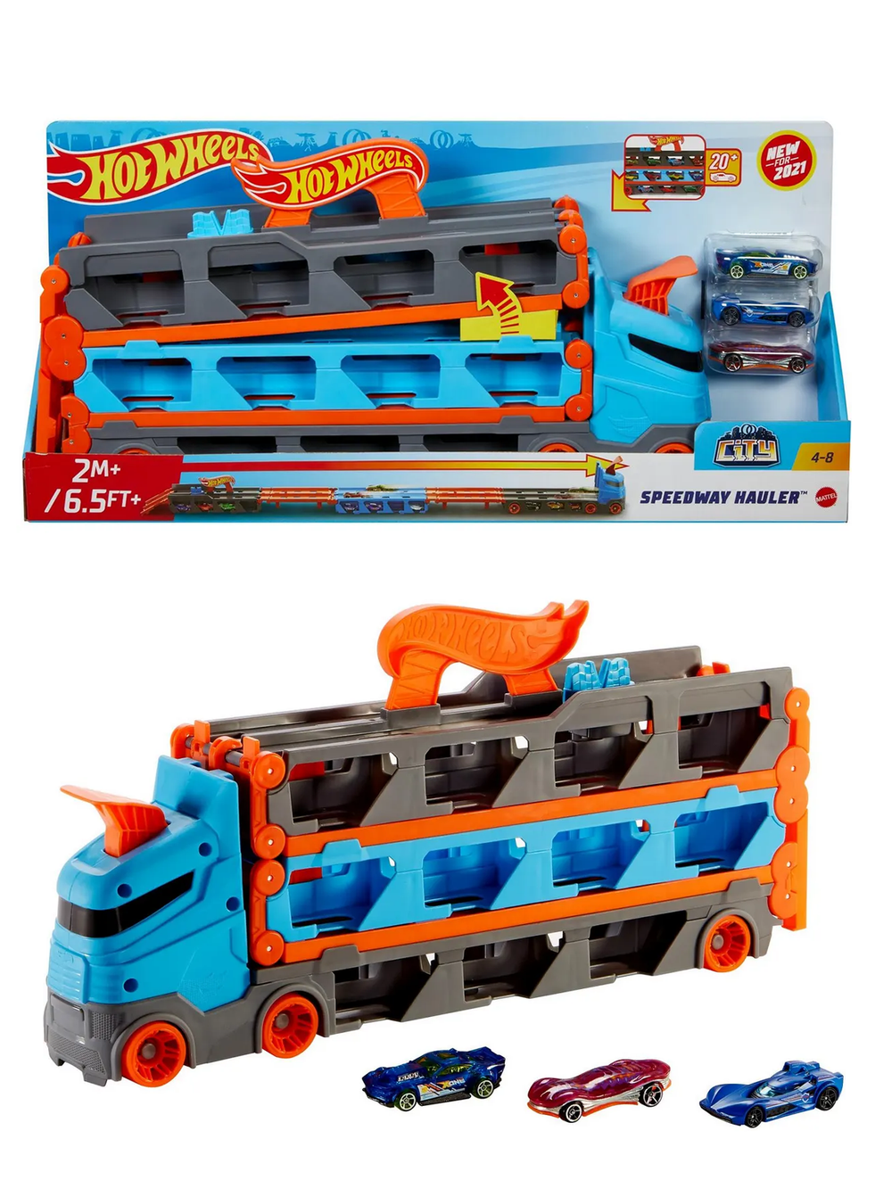 Игровой набор Hot Wheels Скоростная автотрасса 1:64 | Hot Wheels Speed Track Set | Gvg37 гоночная трасса для машинок  4+