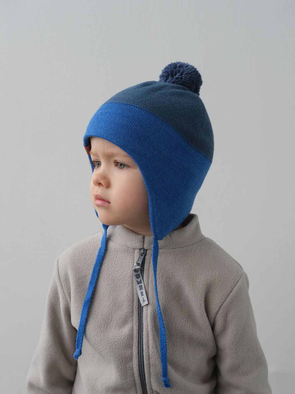 Шапка весенняя/осенняя вязаная КОДИ (Синяя ночь)