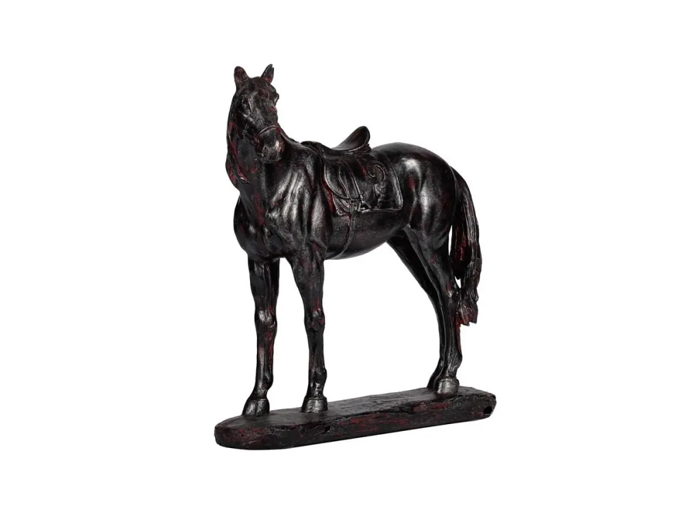 Статуэтка «Лошадьстоит» Цвет: черный/бронза