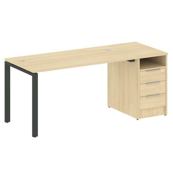 Метал Систем Рабочая станция с тумбой на П-образном м/к БП.РС-СТП-1.3