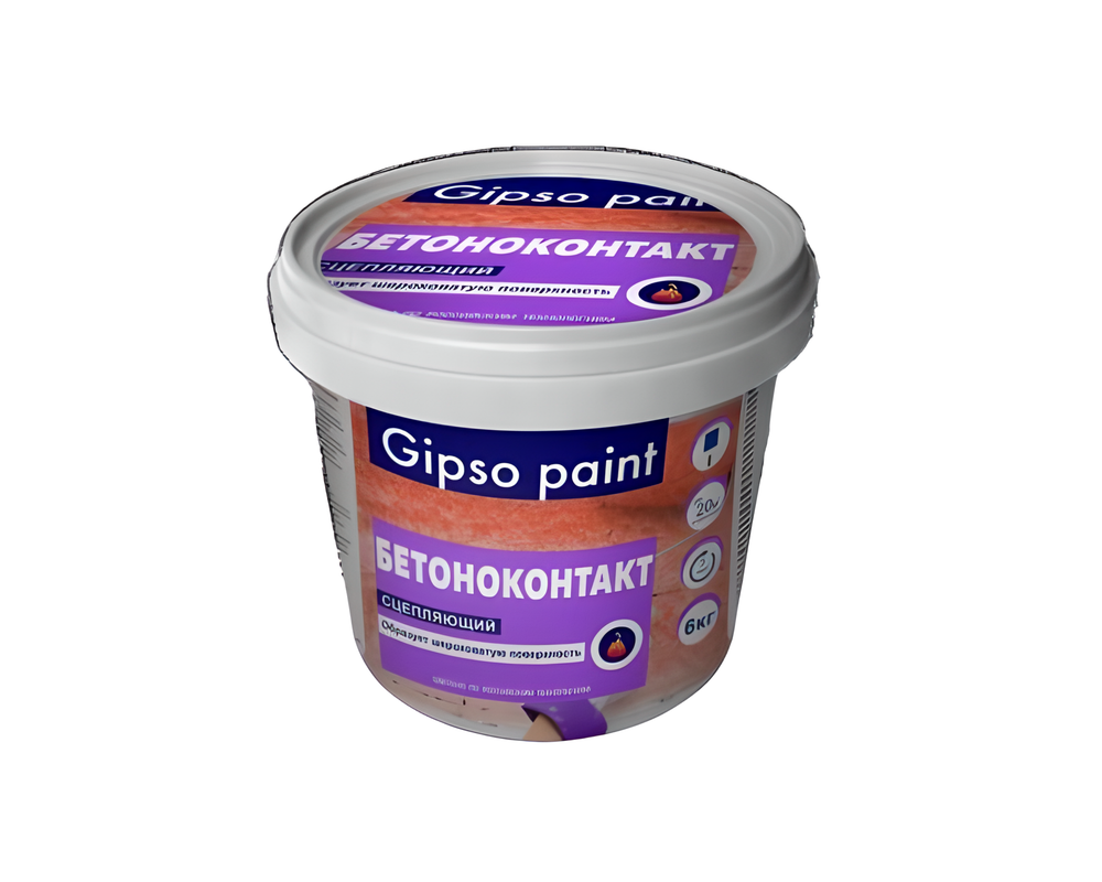 ГРУНТ-БЕТОНКОНТАКТ ГИПСО УНИВЕРСАЛЬНЫЙ РОЗОВЫЙ 6КГ