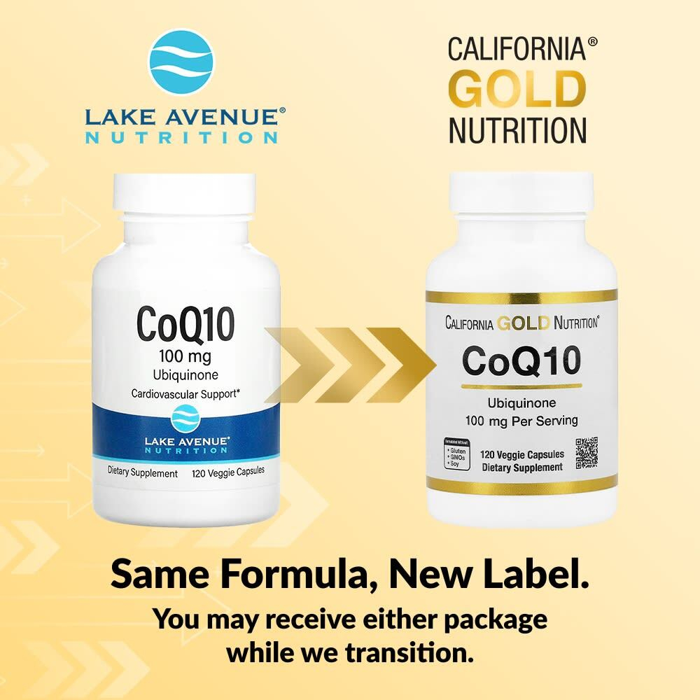 California Gold Nutrition, коэнзим Q10, убихинон класса USP, 100 мг, 120 растительных капсул