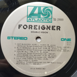 Винтажная виниловая пластинка LP Foreigner Double Vision (USA 1978) I Have Waited So Long
