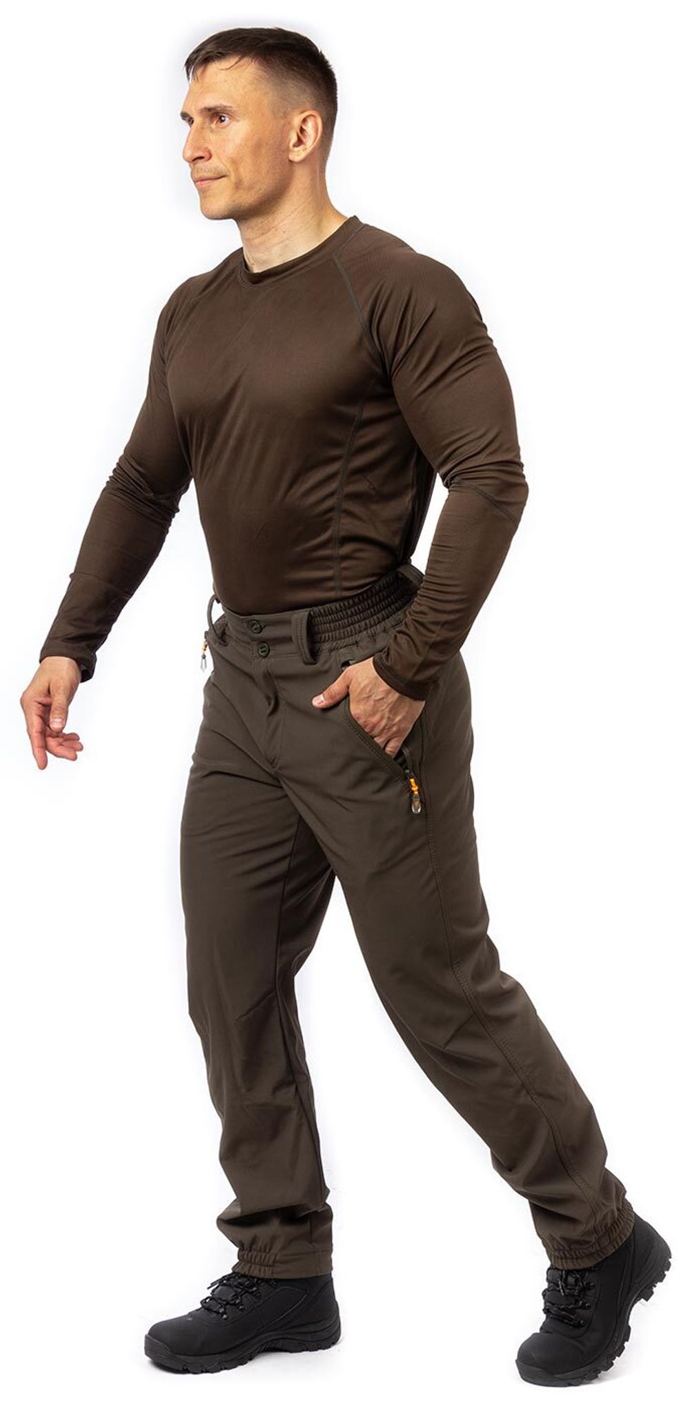 Брюки Магнум (софт-шелл на флисе, хаки) PRIDE