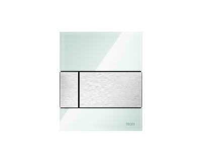 Стеклянная панель смыва TECEsquare с картриджем для писсуара, цвет мятный зеленый