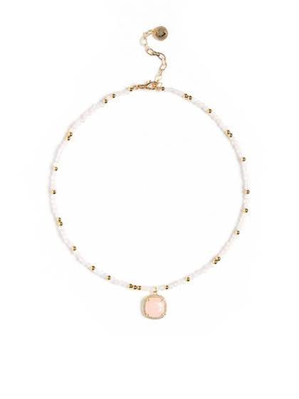 Чокер "Royal" из розового кварца Gold