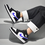 Jordan 1 Mid Black Racer Blue White GS