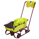 Санки детские «Тимка 6 универсал» с набором аксессуаров амарантовый лак (арт. Т6УН/А)