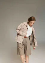 Куртка Called a Garment Corduroy work Светло-бежевая