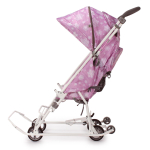 Санки-коляска "Наши Детки 3-1К" со снежинками на сиреневом