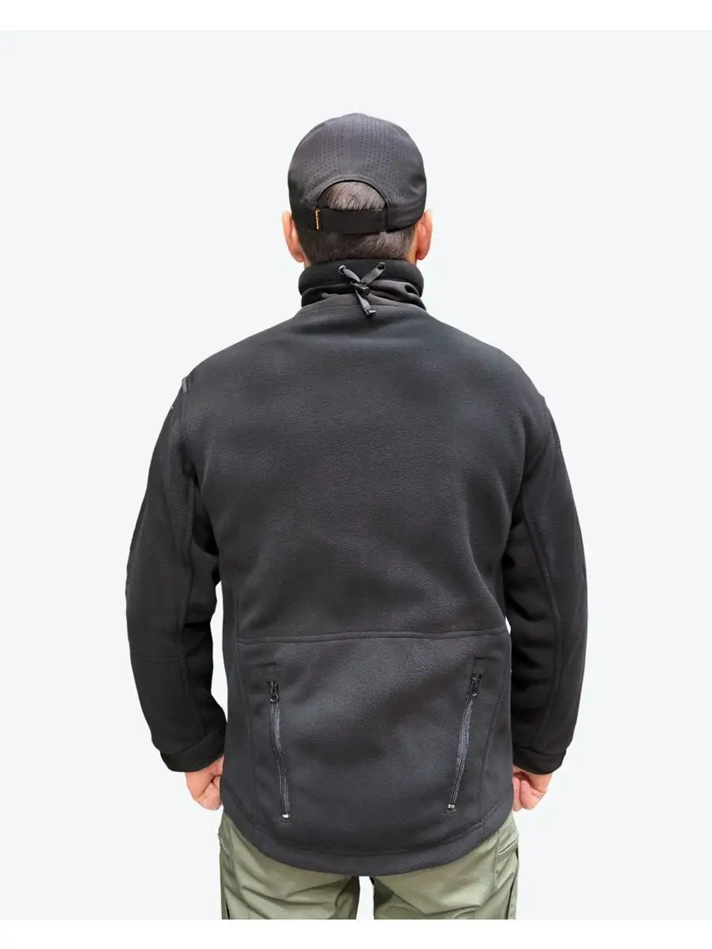 Флисовая кофта 7.26 без капюшона, Черный