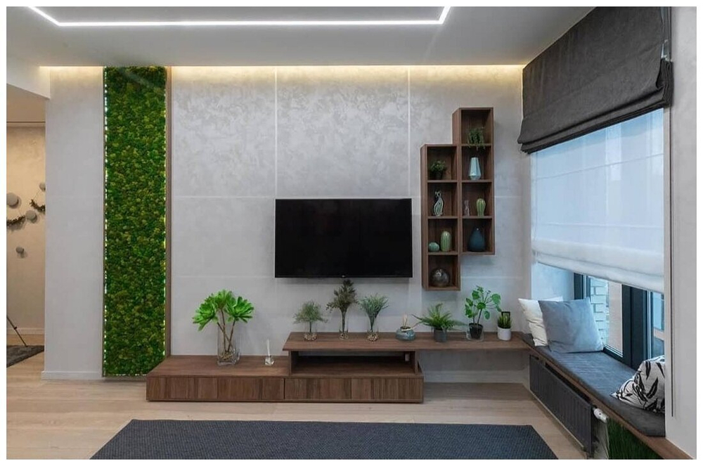 Панно из мха Ягель с подсветкой