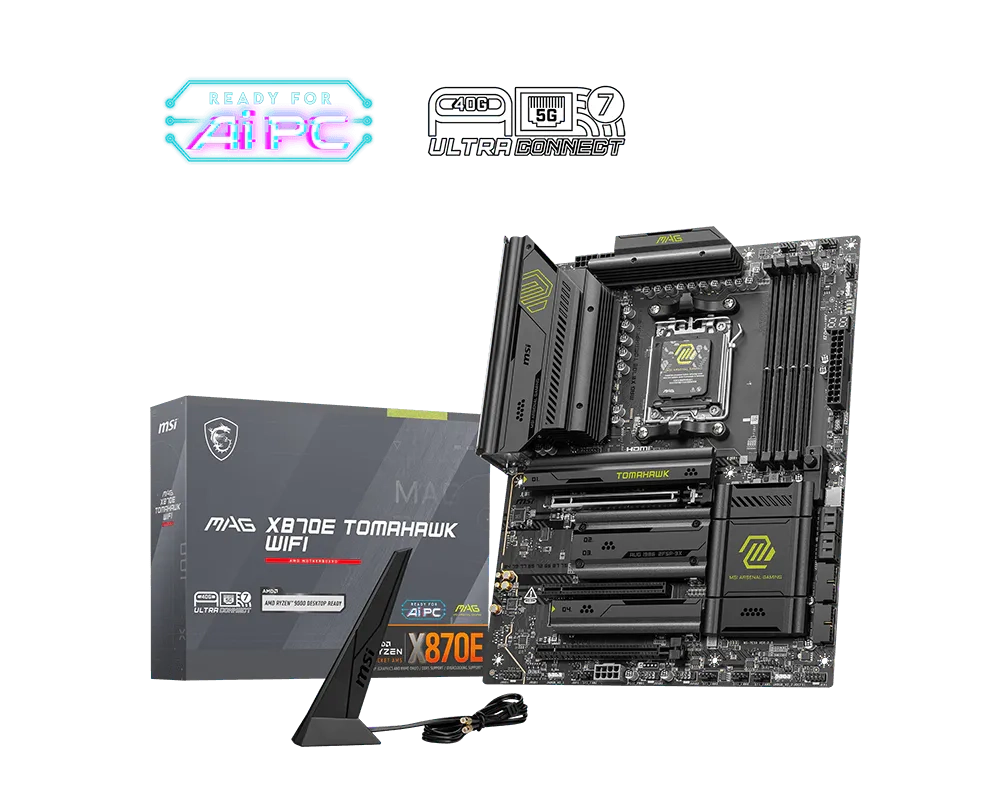 Материнская плата MSI MAG X870E TOMAHAWK WIFI AM5 4xDDR5 4xSATA3 RAID 4xM.2 HDMI 3xType-C ATX