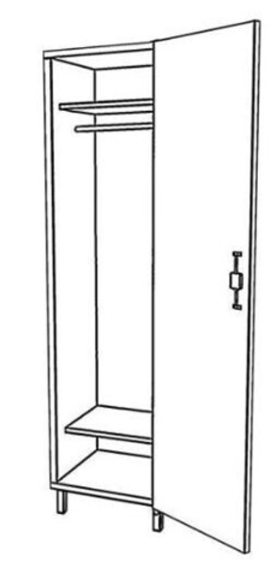 Шкаф медицинский для одежды ШМ-1-03