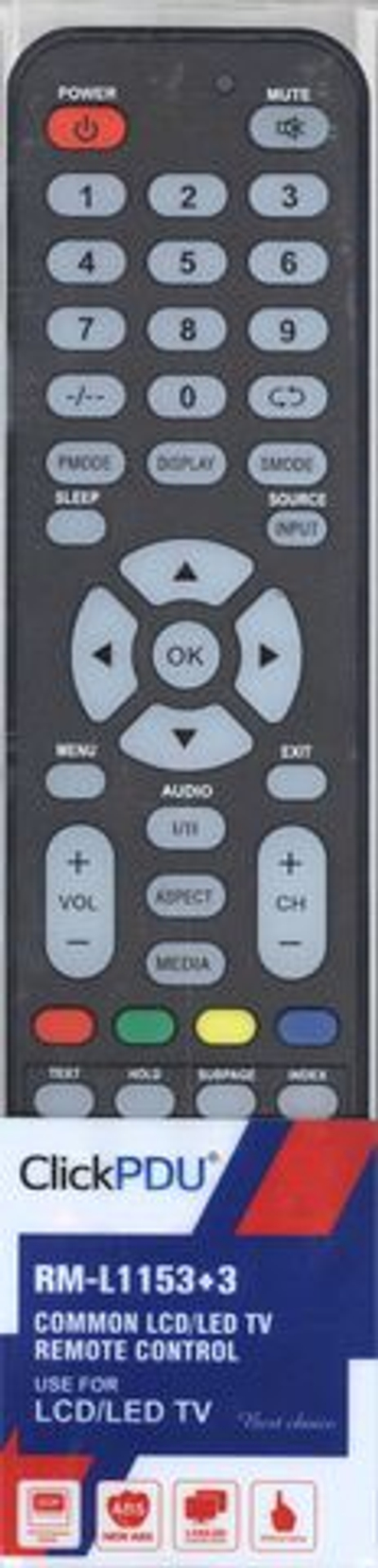 Универсальный пульт RM-L1153+3 для POLAR Akai DEXP DNS Erisson Harper Shivaki Supra Telefunken