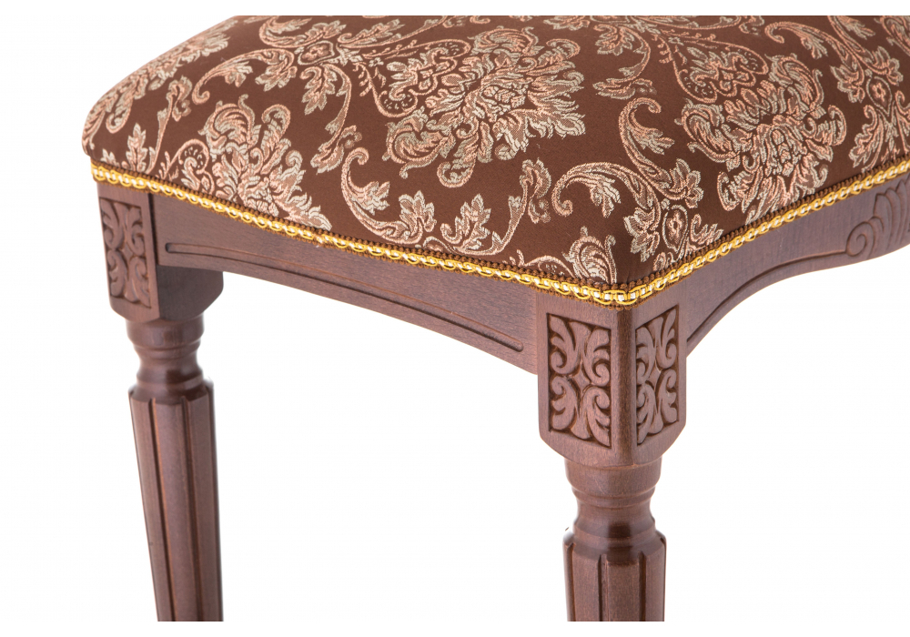 Банкетка Woodville Беттино орех, шоколад, ножки орех