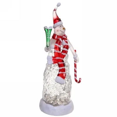 Сувенир с подсветкой «Снеговик из льда» 29*10*11 см